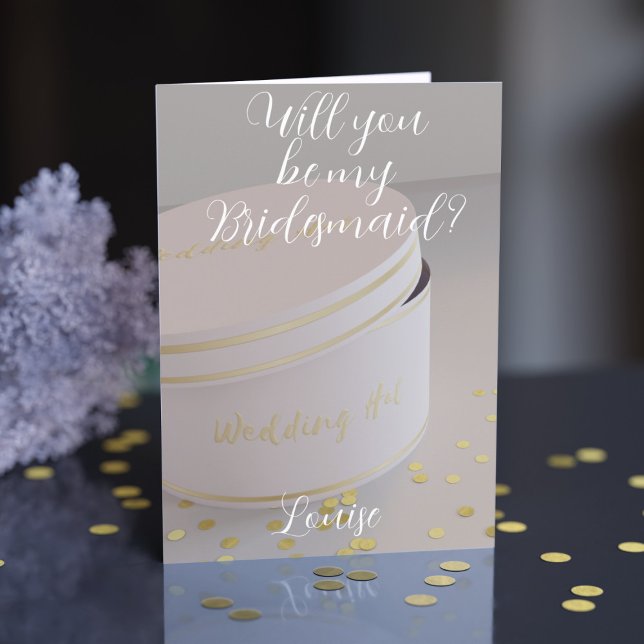 Elegant Will You Be My Bridesmaid Card (A pretty Bridesmaid Proposal card. Just add your name and message.She'll say yes!)