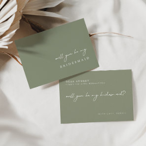 Elegant Will You Be My Bridesmaid Proposal Card