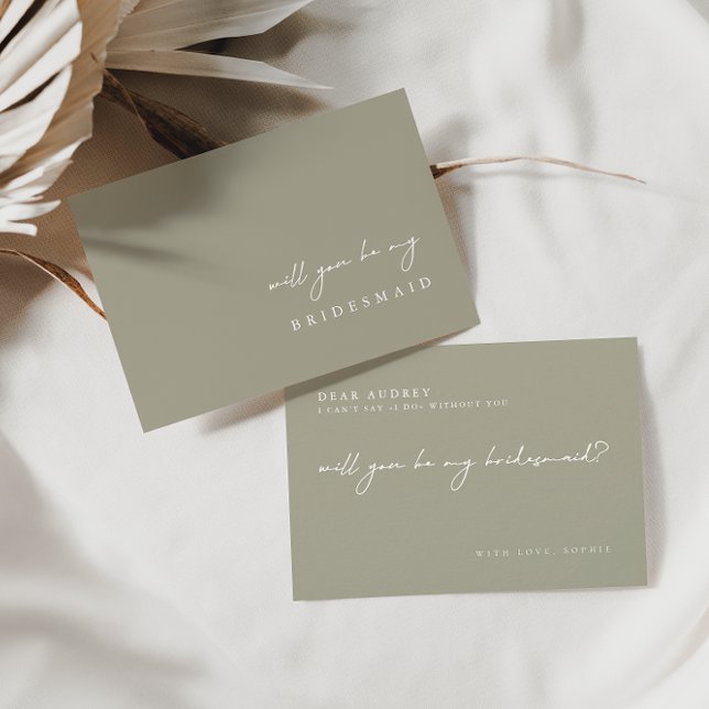 Elegant Will You Be My Bridesmaid Proposal Card (Creator Uploaded)