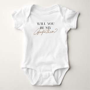 Elegant Will you be my Godfather   Proposal Baby B Bodysuit