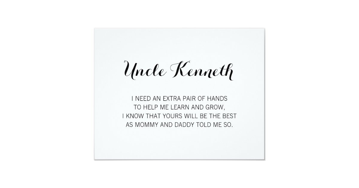 Elegant Will You Be My Godfather Proposal Invitation | Zazzle.com