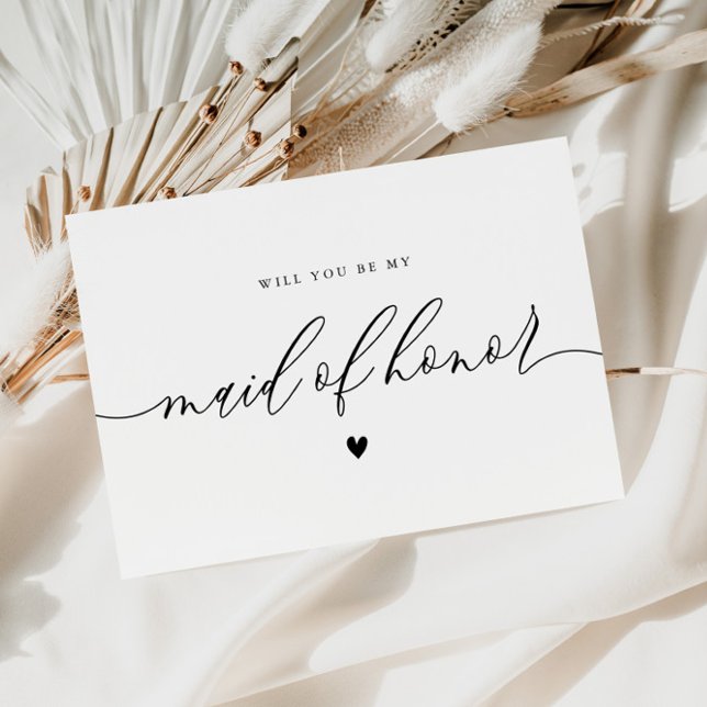elegant will you be my maid of honor card (Creator Uploaded)