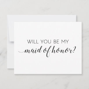 Elegant Will You Be My Maid of Honor Proposal Invitation