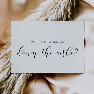 Elegant Will you walk me down the aisle proposal Invitation