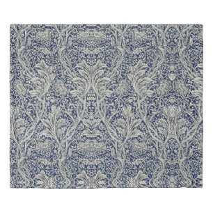 Elegant William Morris Floral Blue White Pattern Duvet Cover