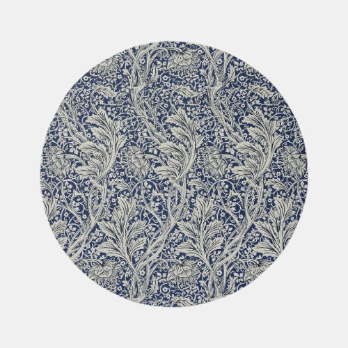 Elegant William Morris Floral Blue White Pattern   Rug