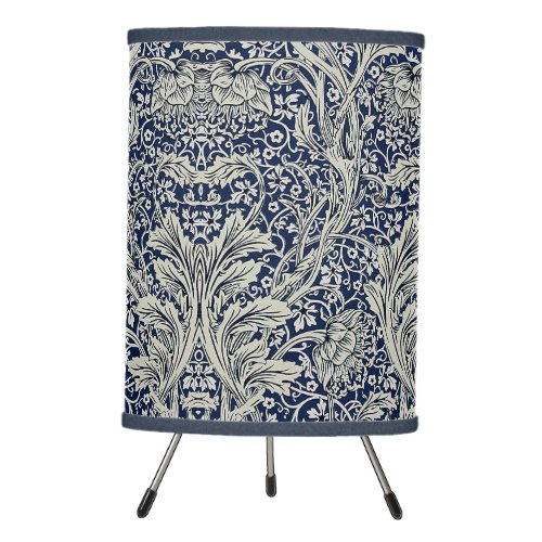 Elegant William Morris Floral Blue White Pattern   Tripod Lamp