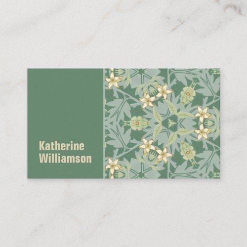Elegant William Morris Jasmine Floral Business Card