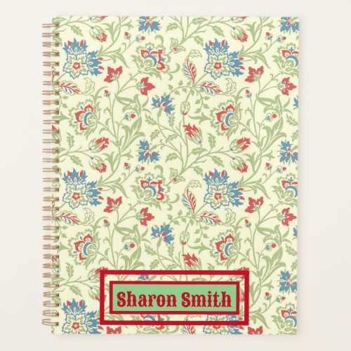 Elegant William Morris Renaissance Floral Personal Planner