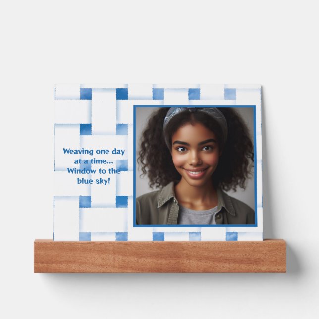 Elegant Window Weave to Blue Sky, Customized Photo Picture Ledge (Front)