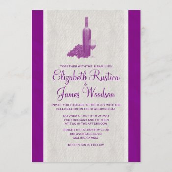 Elegant Wine Bottle Wedding Invitations by topinvitations at Zazzle