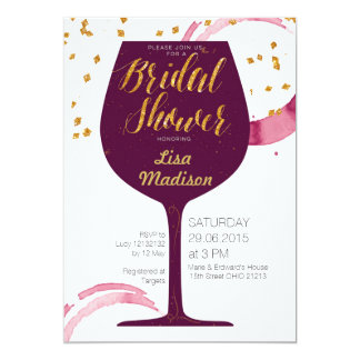 wine bridal shower invitations