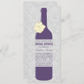 Elegant Wine Bridal Shower Invitations (Front/Back)