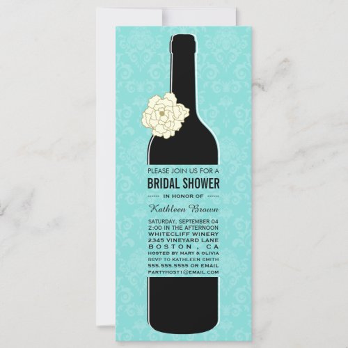 Elegant Wine Bridal Shower Invitations