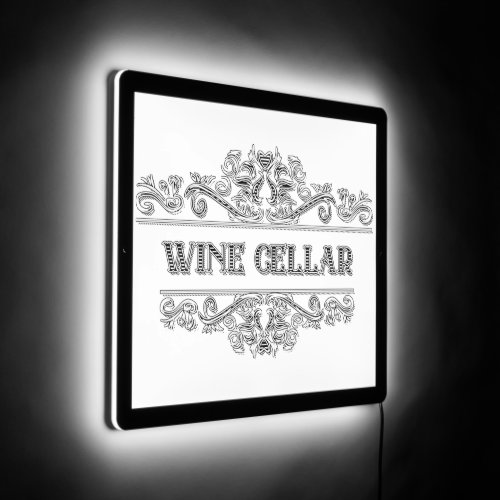 Elegant wine cellar word art 
