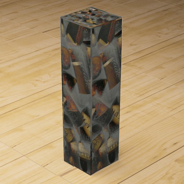 Elegant Wine Cork Design Wine Box (Front)