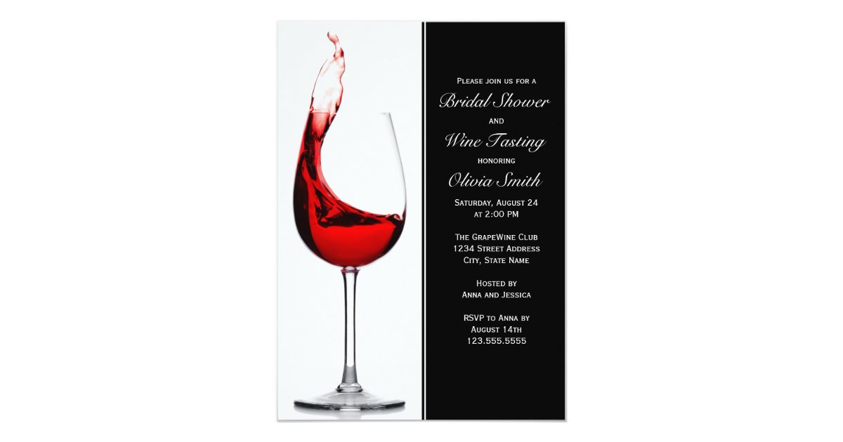 Wine Glass Invitations 2