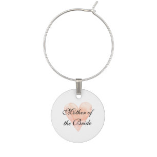 Elegant wine glass charms for classy wedding party
