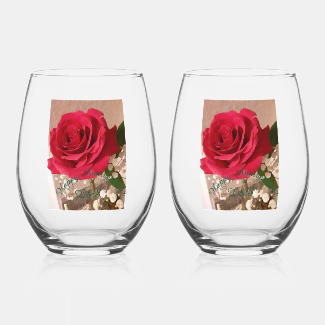 Elegant, Wine Glass Set. (Front)