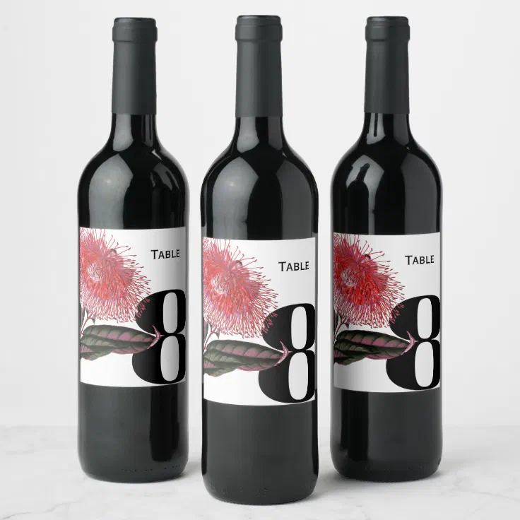 Numbered wine bottle labels