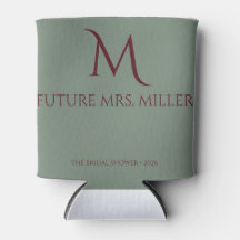 Elegant Wine Red Script Monogram