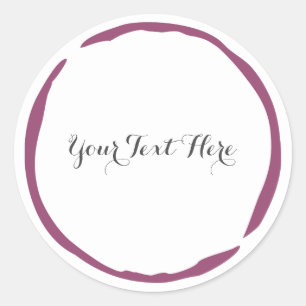 Elegant wine stain ring party favor stickers