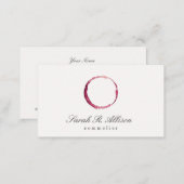 Elegant Wine Stain Sommelier Business Card (Front/Back)