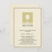 Elegant Wine Tasting Bridal Shower Invitations (Front/Back)