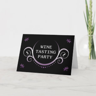 elegant wine tasting party invitations