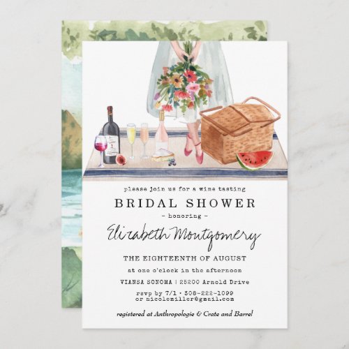 Elegant Wine Tasting  Picnic Bridal Shower