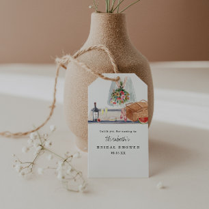 Elegant Wine Tasting Picnic Bridal Shower Gift Tags