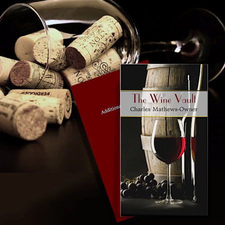 Elegant Wine Theme Custom Business Card