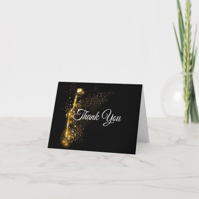 Elegant wine theme thank you card (Front)