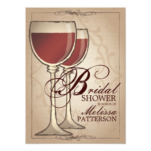 Wine Themed Shower Invitations 10