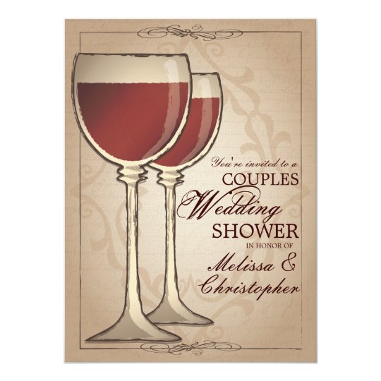 Wine Themed Shower Invitations 2