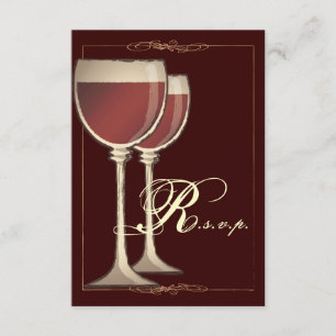 Elegant Wine Themed Party RSVP Response Card