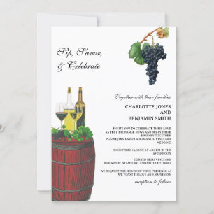 Elegant Winery Vineyard Wedding Invitation