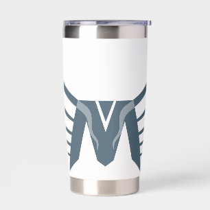 Elegant Wing Letter M monogram Insulated Tumbler