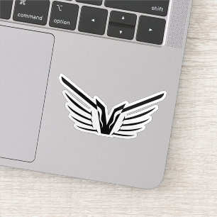 Elegant Wing Letter V monogram Sticker
