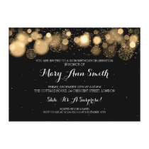 Elegant Winter 30th Birthday Party Gold Invitation