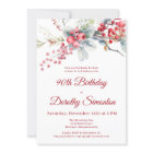 Elegant Winter Berry Botanical 90th Birthday