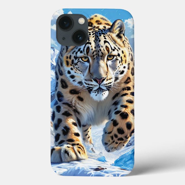 Elegant Winter Big Cat Aesthetic Design Case-Mate iPhone Case (Back)