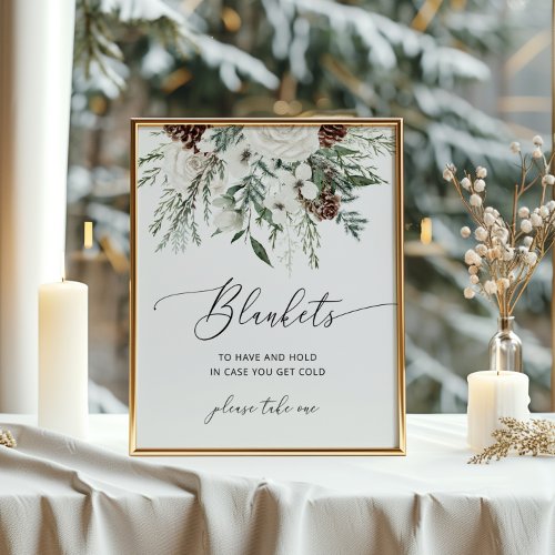 Elegant winter Blankets to have and hold Poster