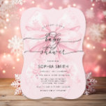 Elegant Winter Blush Pink Bow Girl Baby Shower Invitation<br><div class="desc">The Elegant Winter Blush Pink Bow Girl Baby Shower Invitation design is a sweet, wintry theme that combines elegance with a cozy charm, perfect for celebrating a baby girl. This design features delicate pink bows with snowflakes for a soft, feminine winter look. And also this invitation radiates warmth and elegance,...</div>