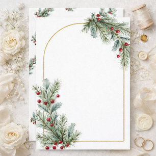 Elegant Winter Botanical Wedding Invitation