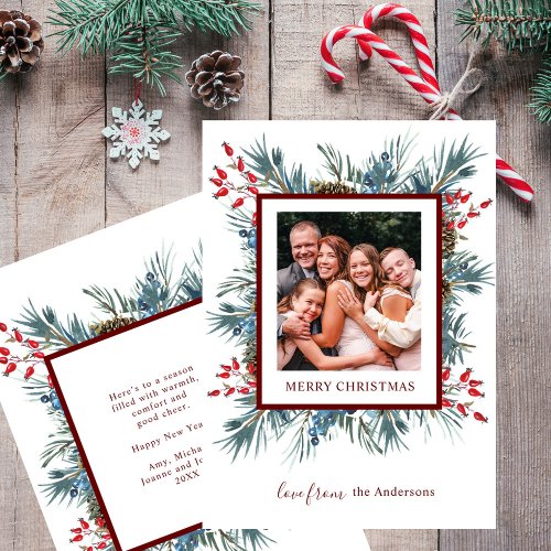 Elegant Winter Botanicals Christmas Holiday Photo