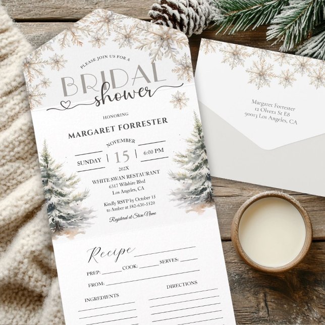  Elegant Winter Bridal Shower All In One Invitation (Creator Uploaded)