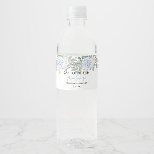 Elegant Winter Bridal Shower  Water Bottle Label