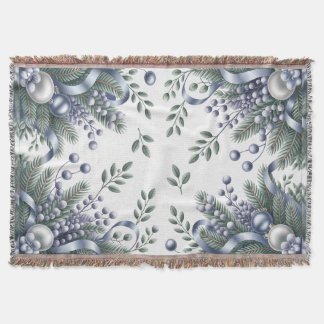 Elegant Winter Cheer Throw Blanket