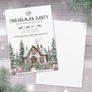 Elegant Winter Company Christmas Party Invitation